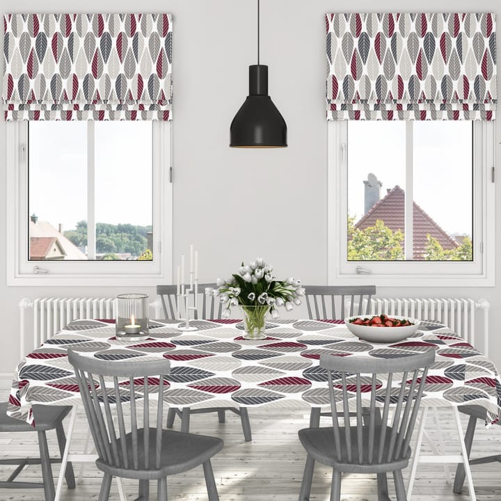 Blader Wachstuch, Grau-rot Arvidssons Textil