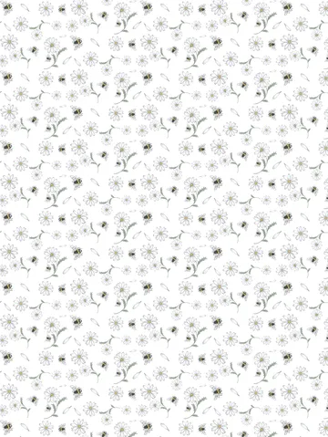 Blomstersurr Stoff - Beige - Arvidssons Textil