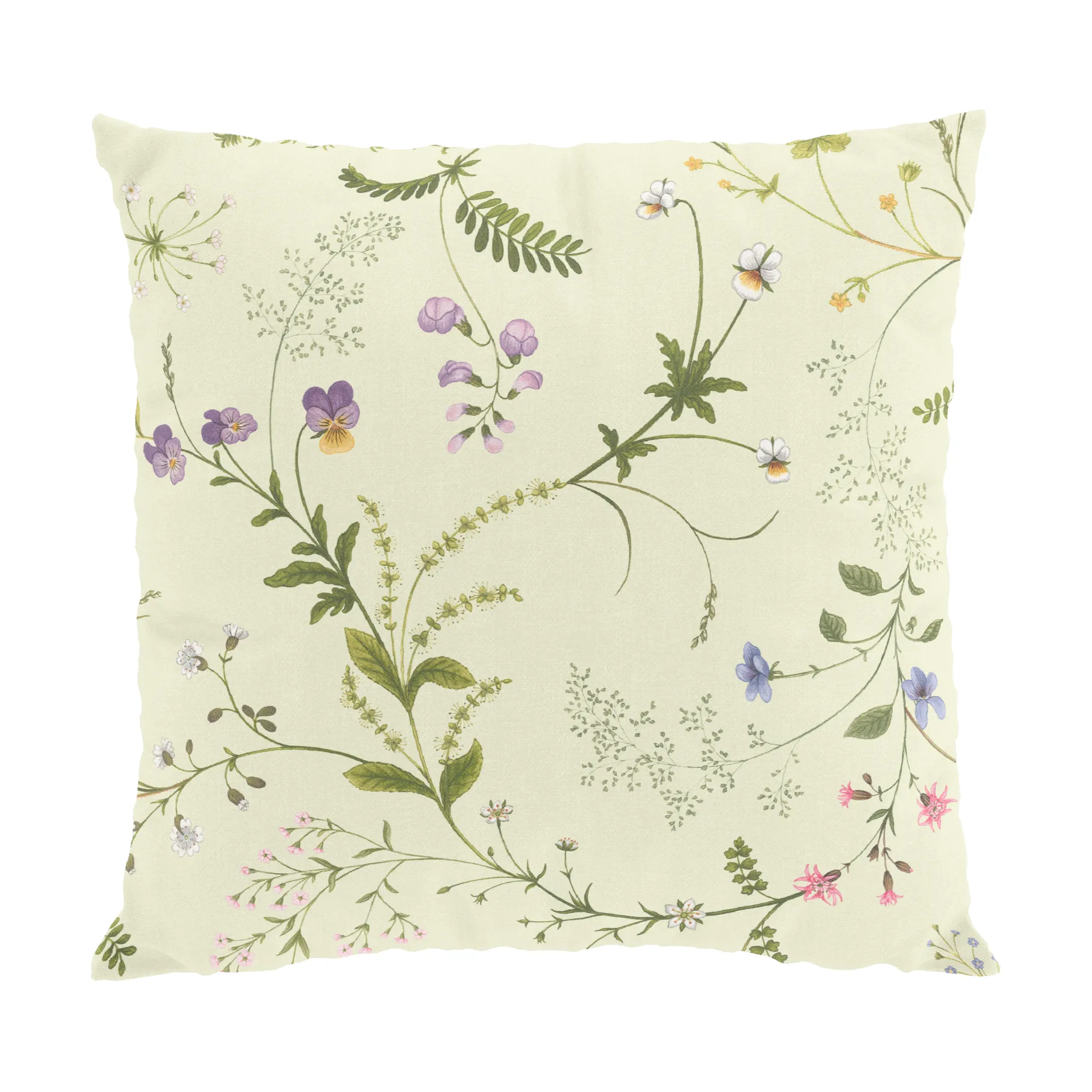Blomsteryra Kissenbezug 47x47 cm, Gelb Arvidssons Textil