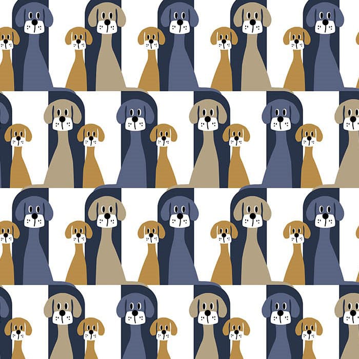 Buster Stoff, Blau-beige Arvidssons Textil