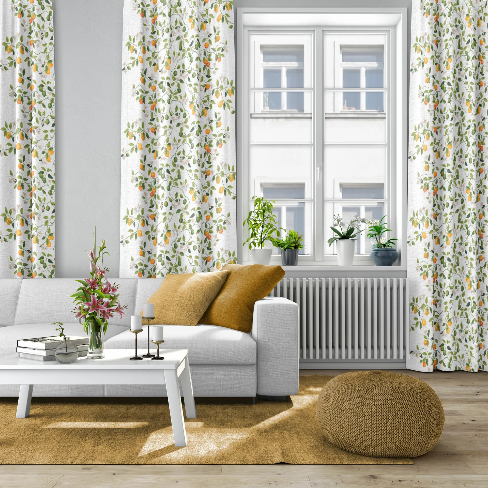 Citrusträdet Stoff, Grün-grün Arvidssons Textil