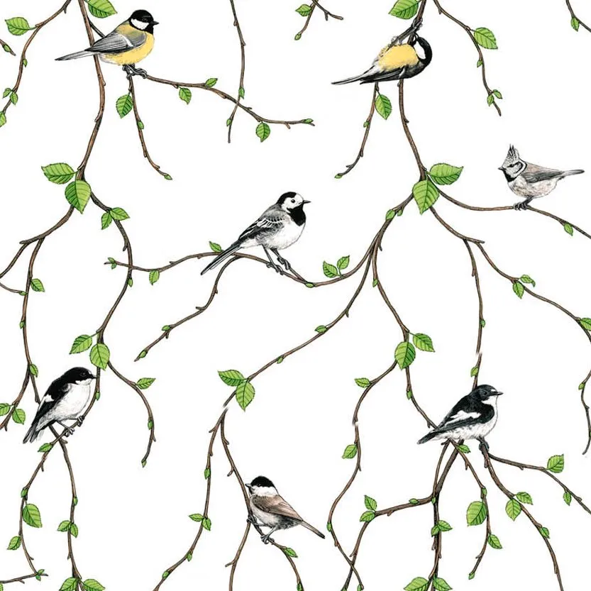 Fågelfest Stoff, Multi Arvidssons Textil