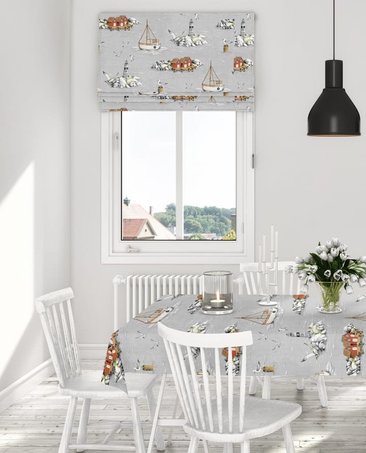 Fiskeskär Wachstuch - Grau - Arvidssons Textil