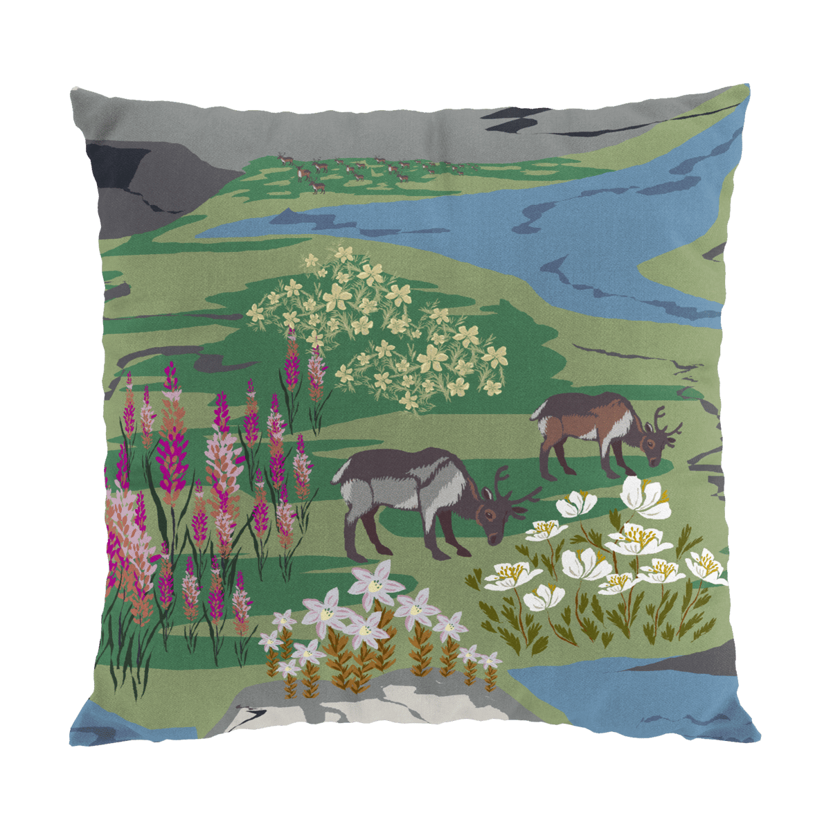 Arvidssons Textil Fjällängar Kissenbezug 47x47 cm Grün