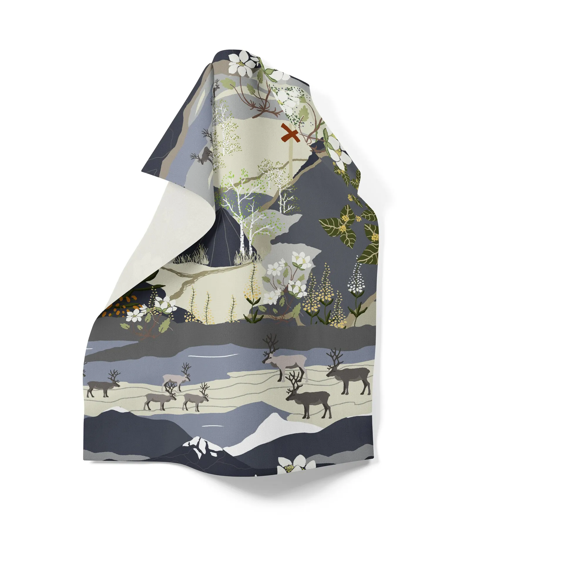 Fjällvandring Geschirrtuch 46 x 70cm, Blau Arvidssons Textil