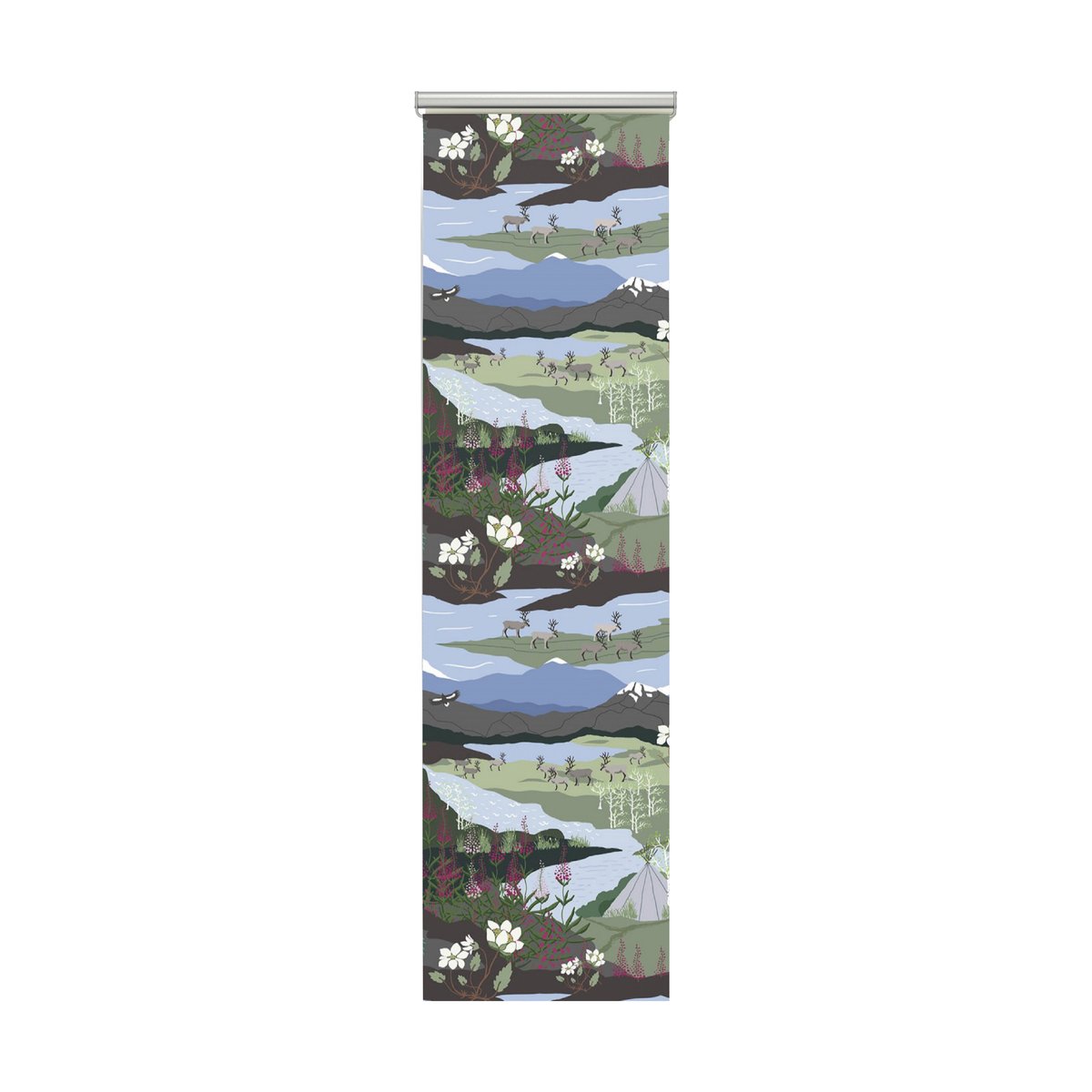 Arvidssons Textil Fjällvandring Vorhangpaneele 2er-Pack Grün/Blau