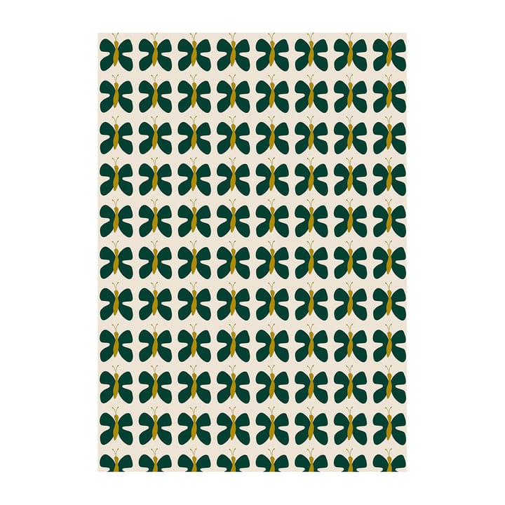 Fjäril Mini Wachstuch - Grün-gelb - Arvidssons Textil