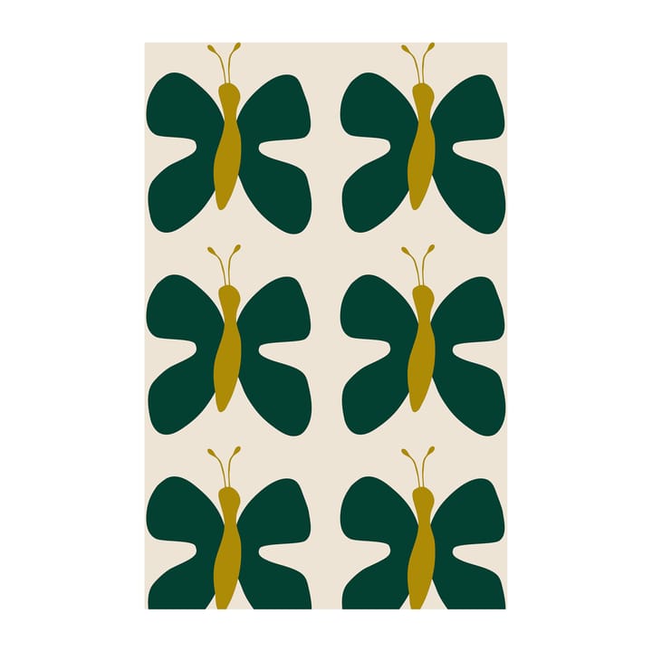 Fjäril Wachstuch - Grün-gelb - Arvidssons Textil