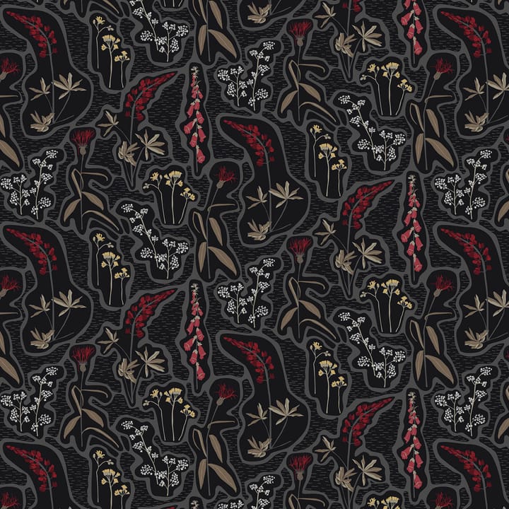 Florens Wachstuch - Schwarz-rot - Arvidssons Textil