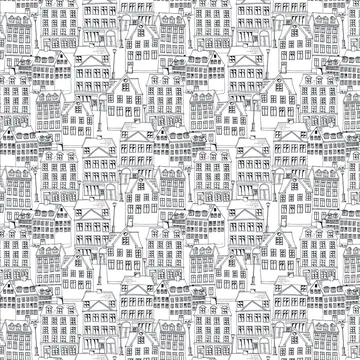 Gamlastan Stoff - Schwarz-weiß - Arvidssons Textil