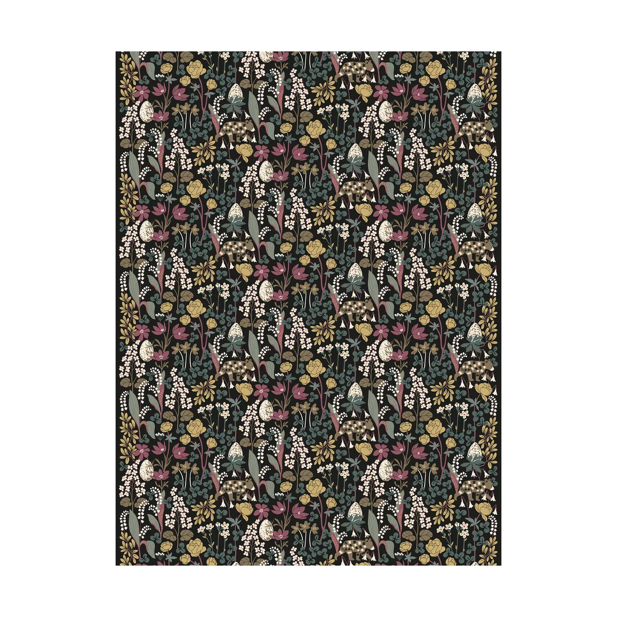 Arvidssons Textil Hier schläft kein Bär Stoff Dunkelgrün