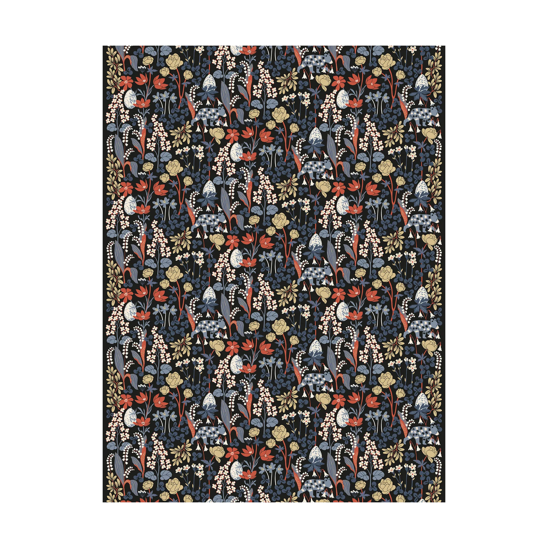 Hier schläft kein Bär Wachstuch, Dunkelblau Arvidssons Textil