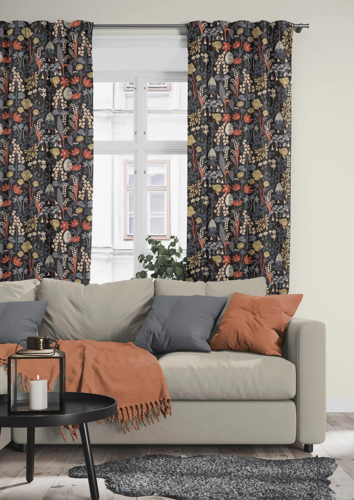 Hier schläft kein Bär Wachstuch, Dunkelblau Arvidssons Textil