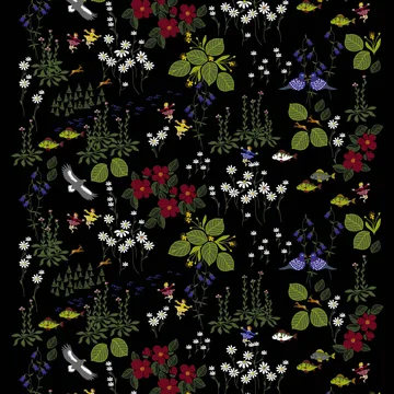 Himlajorden Stoff - Schwarz - Arvidssons Textil