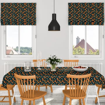 Kleewiese Wachstuch - Orange-schwarz - Arvidssons Textil