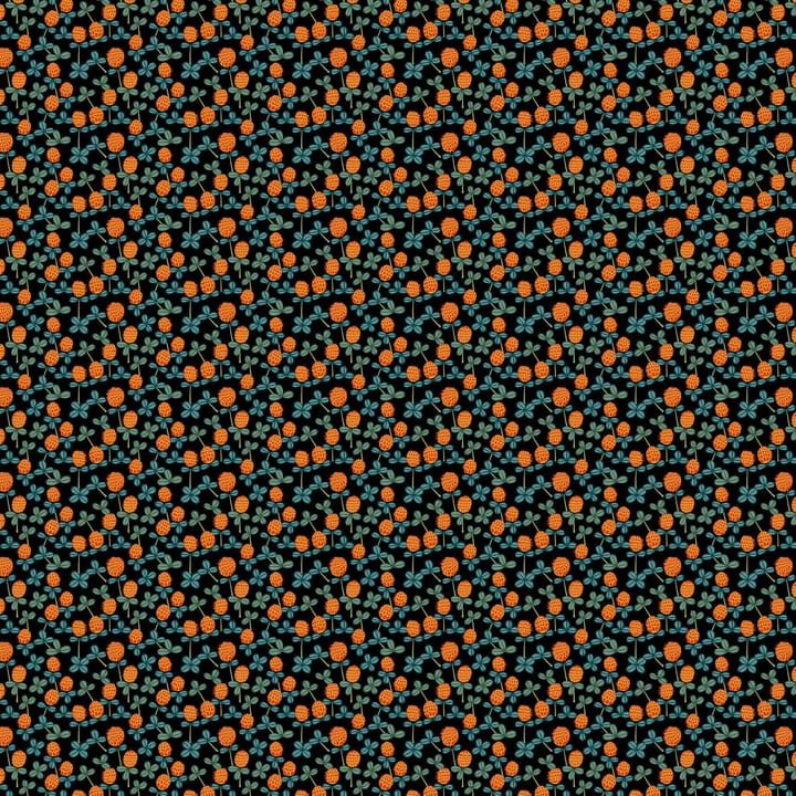 Klöveräng Stoff - Orange-schwarz - Arvidssons Textil