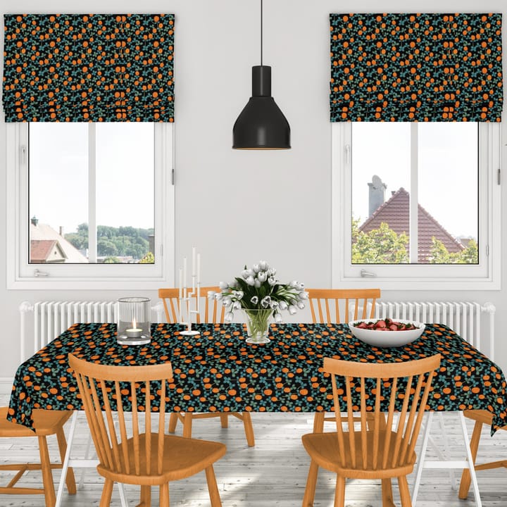 Klöveräng Stoff - Orange-schwarz - Arvidssons Textil