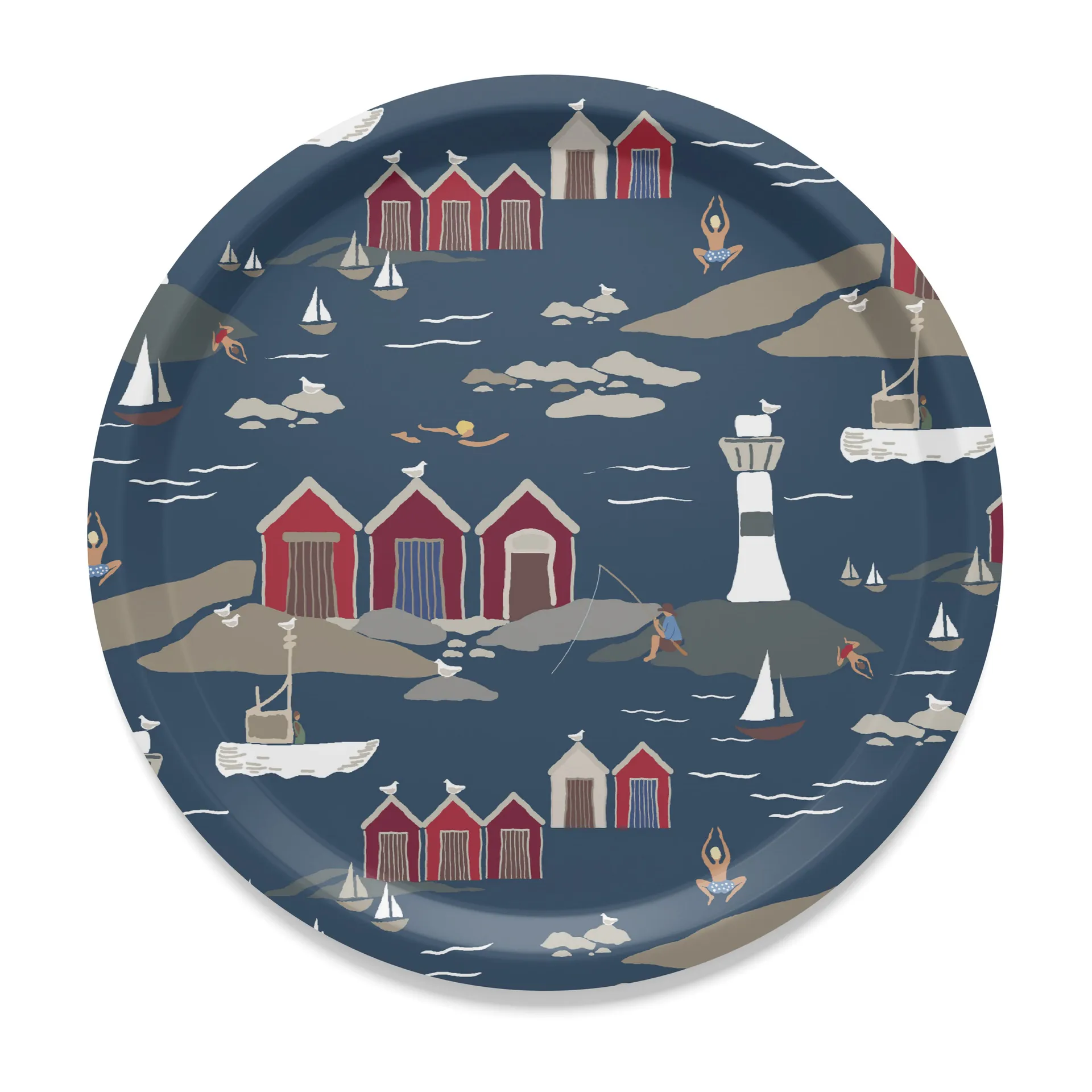 Kust Tablett Ø31cm, Blau Arvidssons Textil