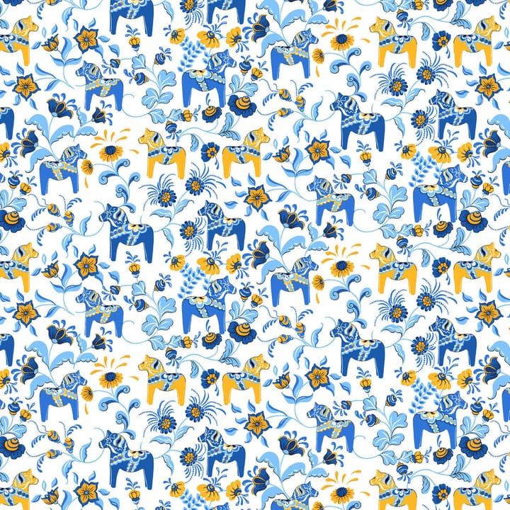 Leksand mini Stoff - Gelb-blau - Arvidssons Textil