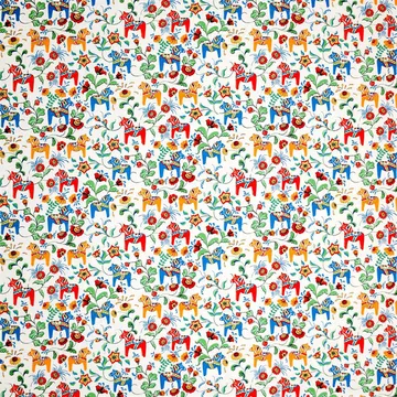 Leksand mini Stoff - Multi/beige - Arvidssons Textil