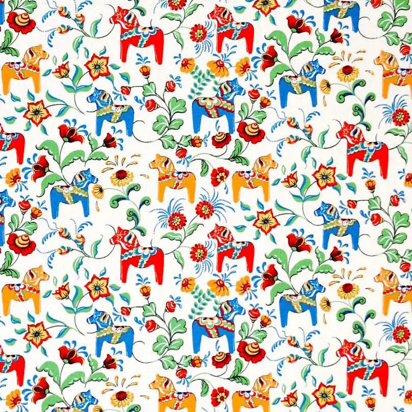 Leksand mini Stoff, Multi/beige Arvidssons Textil