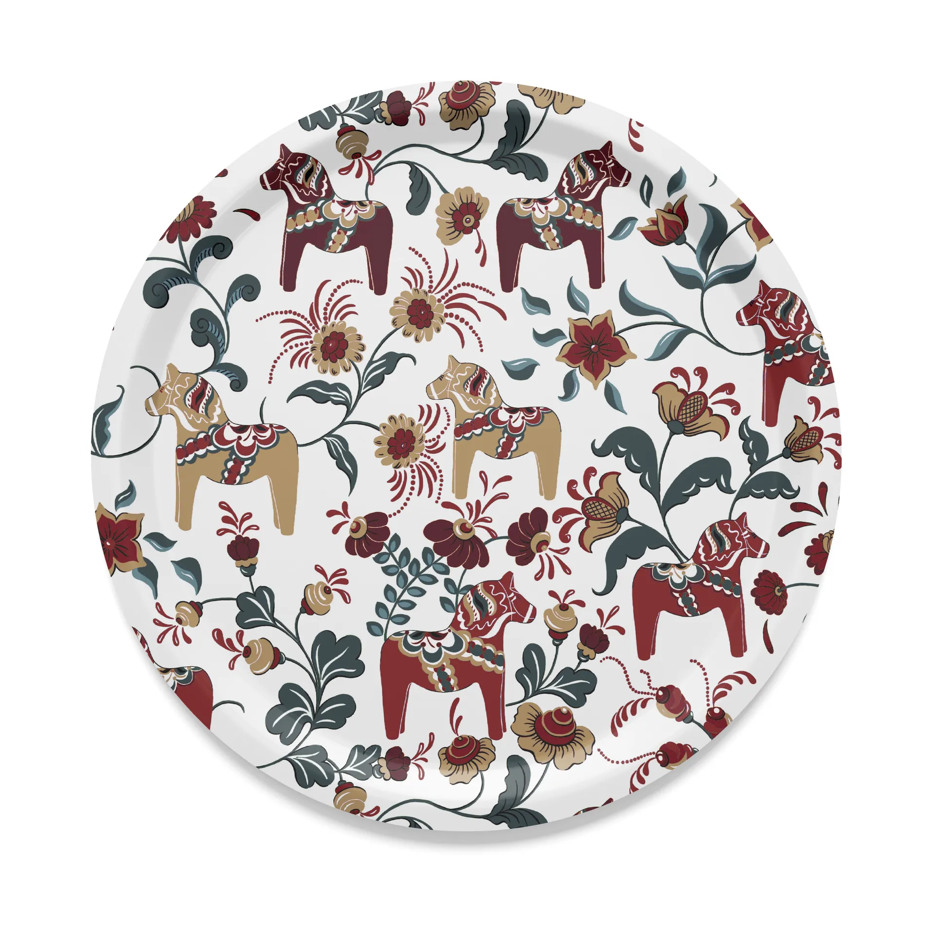 Leksand Tablett rund Ø31cm, 30. Jubiläumsausgabe Arvidssons Textil