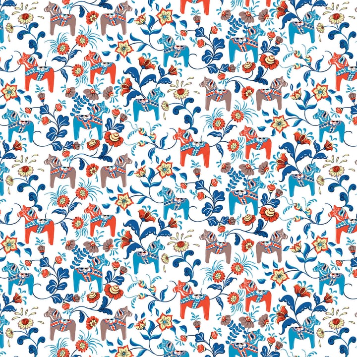 Leksand Wachstuch - Blau-orange - Arvidssons Textil