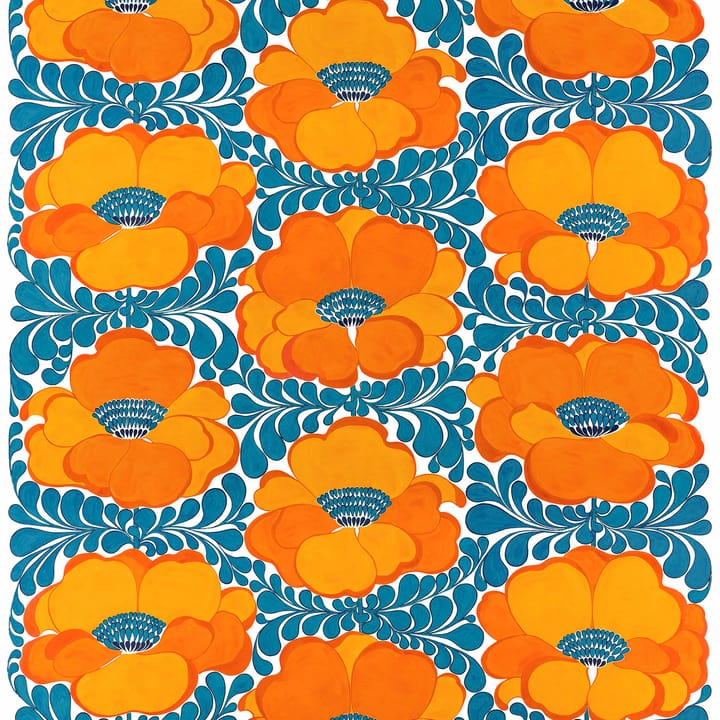 Love Stoff - Blau-orange - Arvidssons Textil