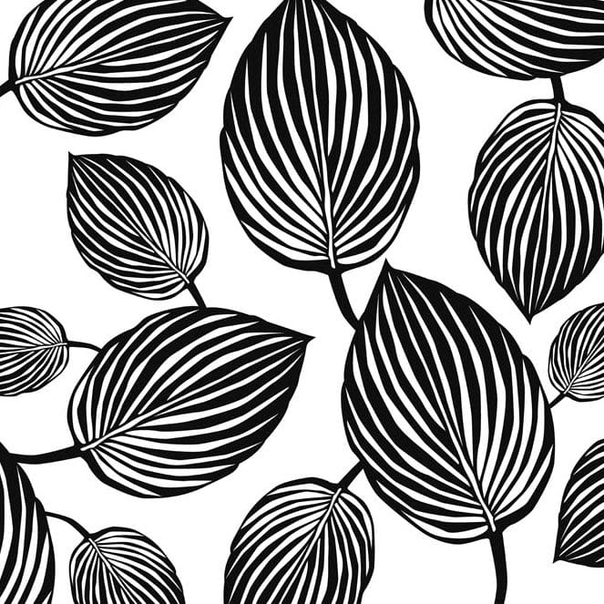 Lyckans Blad Stoff, Weiß Arvidssons Textil
