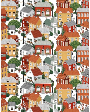 Lyckeby Blumen Stoff - Rot -orange - Arvidssons Textil