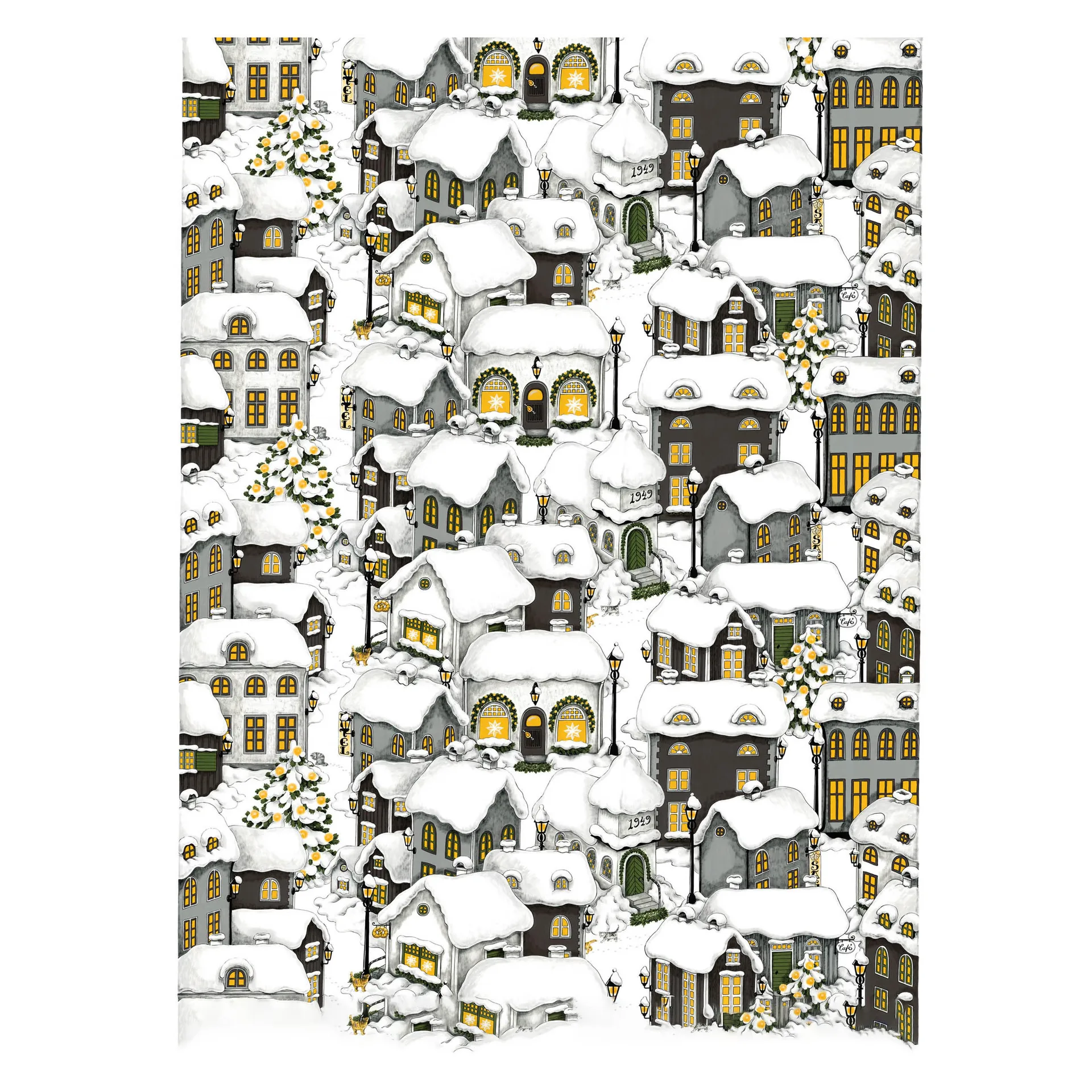 Lyckeby Weihnachts-Stoff, Grau-weiß Arvidssons Textil
