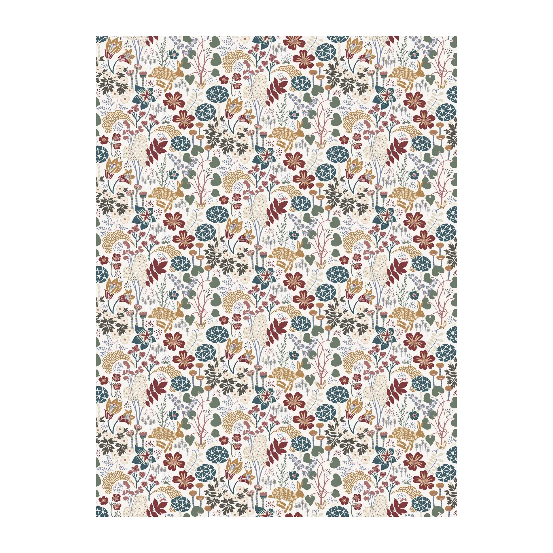 Lyckeflykt Stoff, Rost-braun Arvidssons Textil