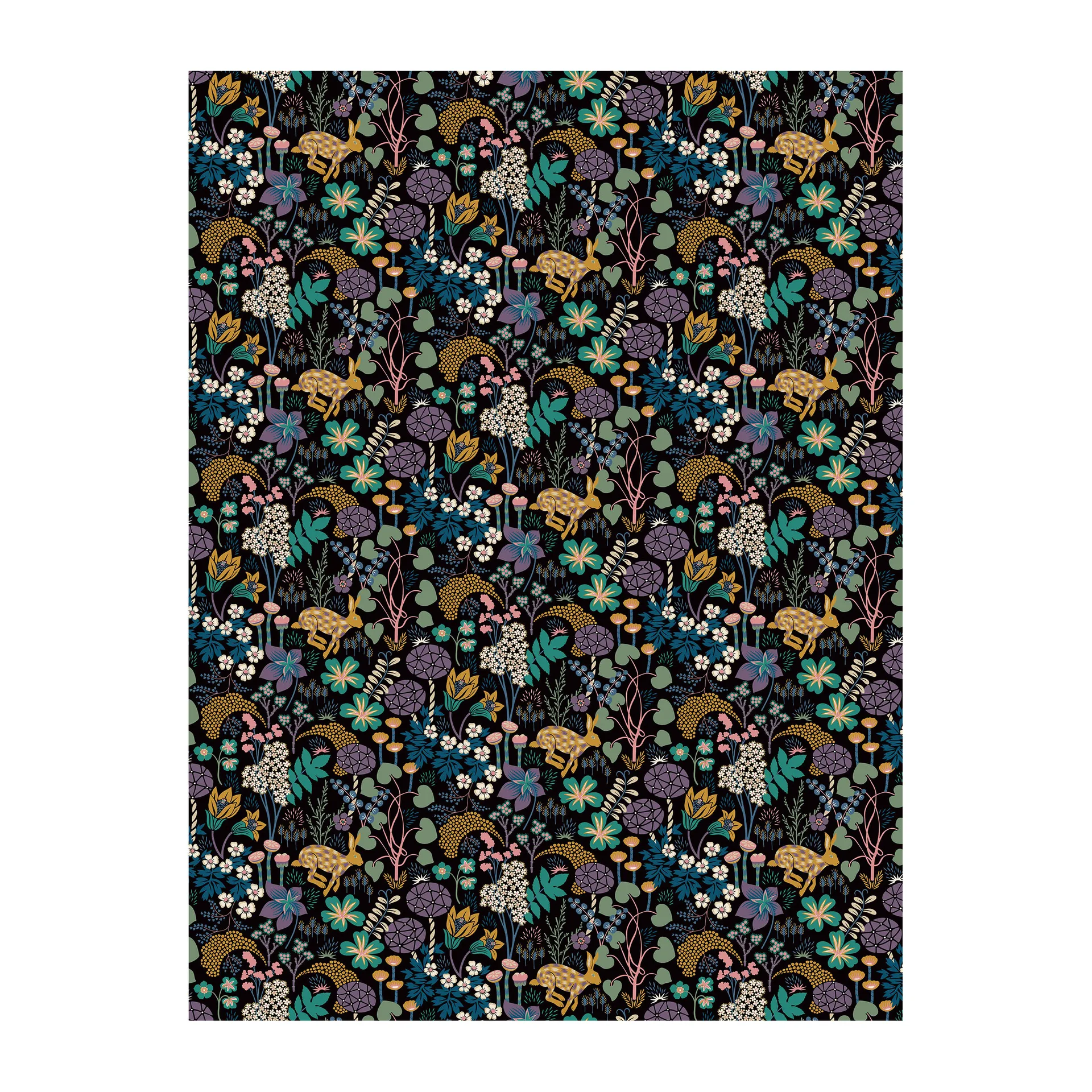 Lyckeflykt Wachstuch, Schwarz Arvidssons Textil