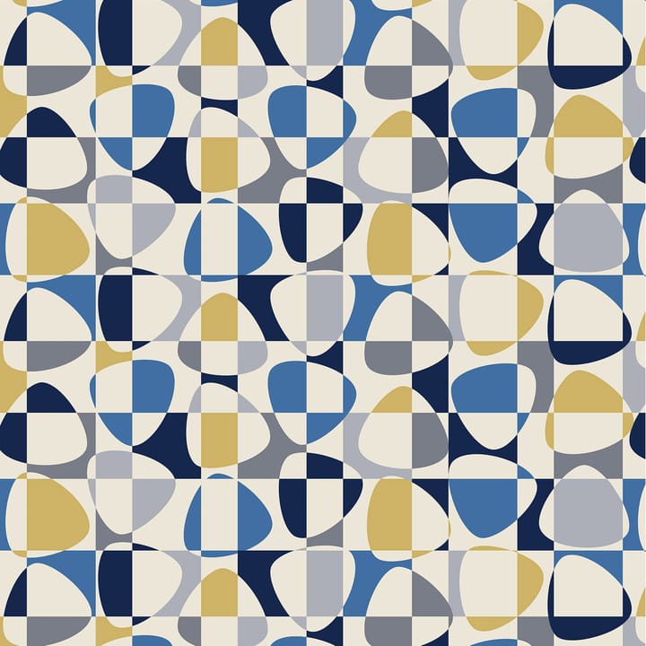 Mosaik Stoff - blau - Arvidssons Textil