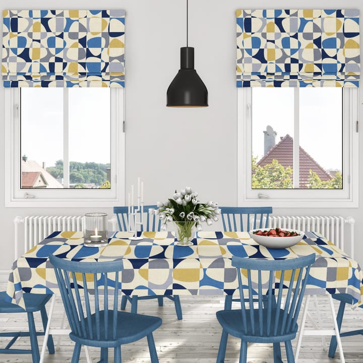 Mosaik Wachstuch - Blau - Arvidssons Textil