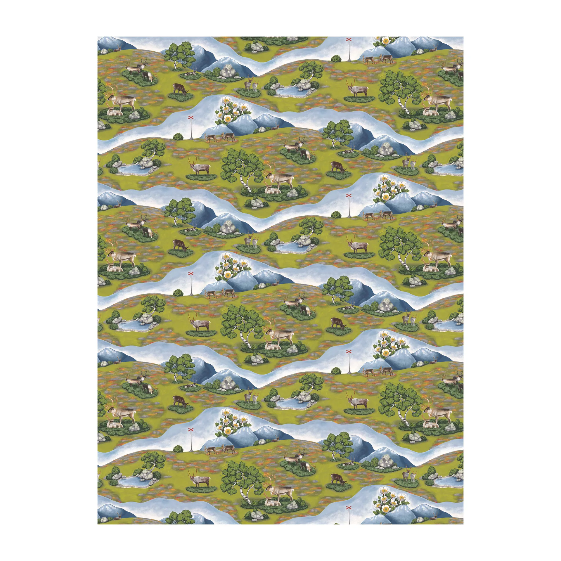 Renvandring Stoff, Grün Arvidssons Textil