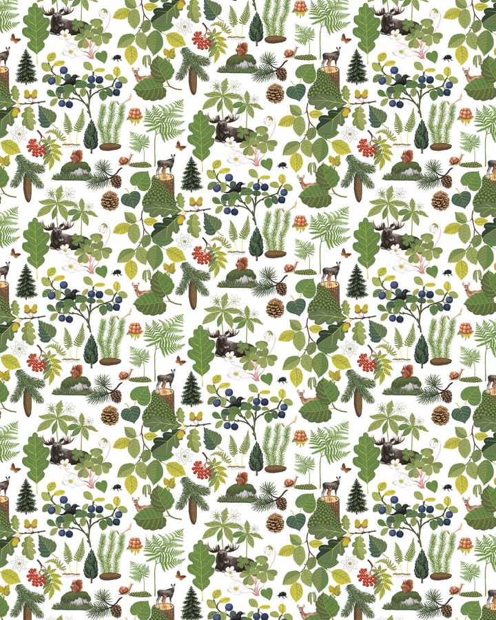 Skogsliv Wachstuch - grün - Arvidssons Textil
