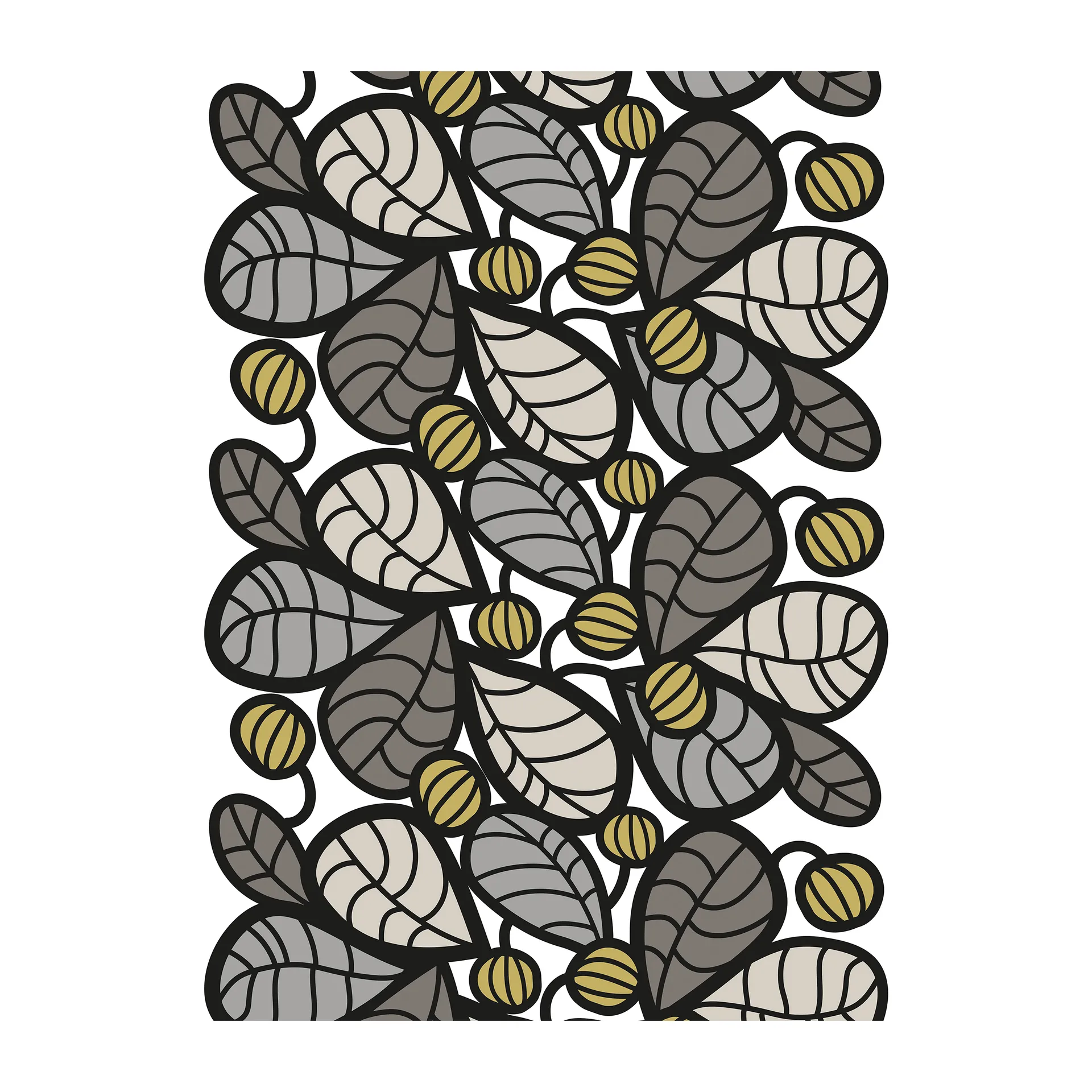 Snöbär Stoff, Grau Arvidssons Textil