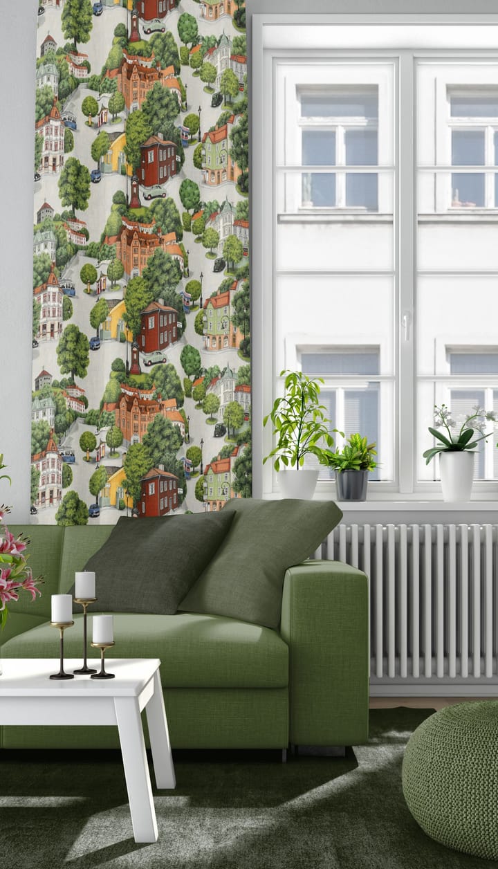 Sommerstadt Stoff, Grün Arvidssons Textil
