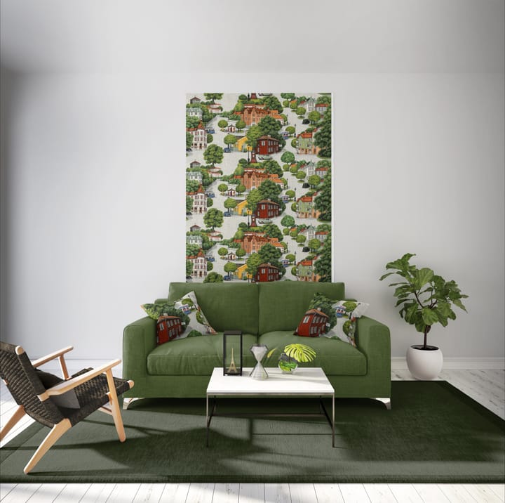 Sommerstadt Stoff, Grün Arvidssons Textil