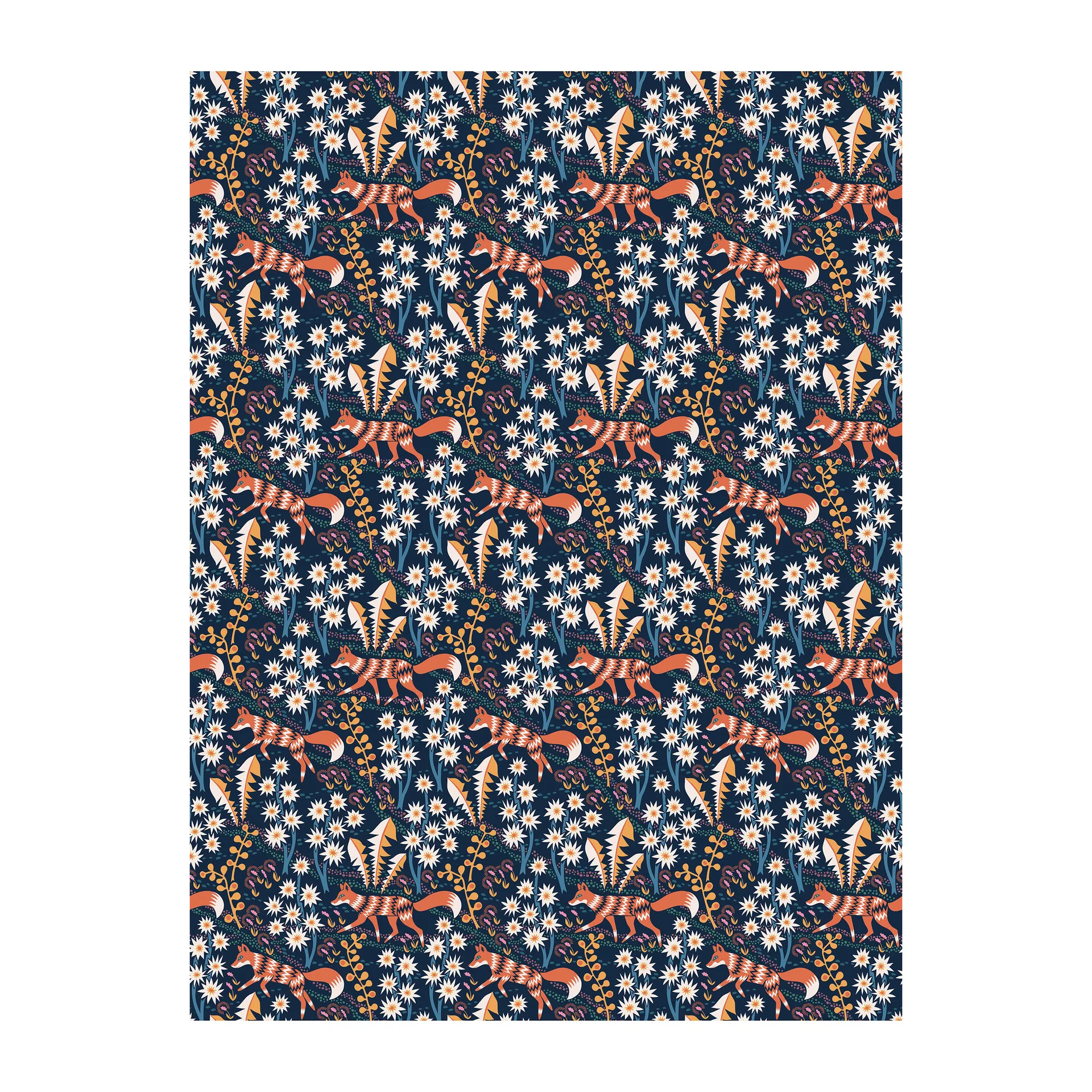 Stjärnspeja Stoff, Dunkelblau Arvidssons Textil