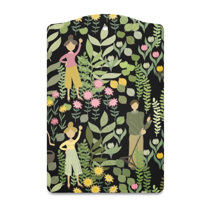 Trädgård Serviertablett 20 x 30cm - Schwarz-grün - Arvidssons Textil