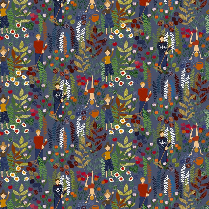 Trädgård Stoff - Blau - Arvidssons Textil