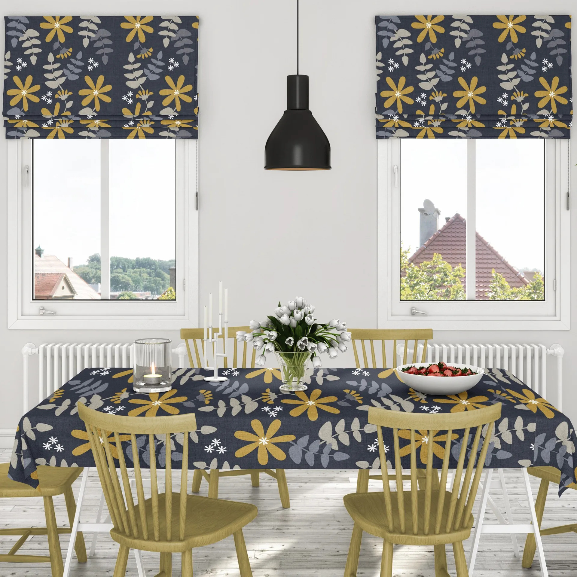 Unter der Sonne Wachstuch, Dunkelgrau Arvidssons Textil