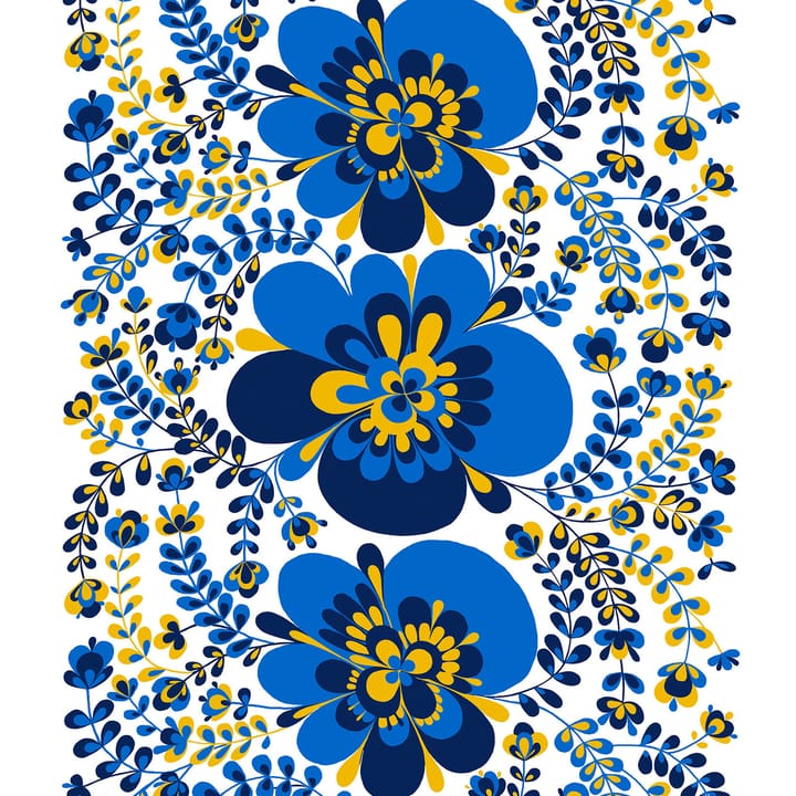 Viveka Stoff - Blau-gelb - Arvidssons Textil