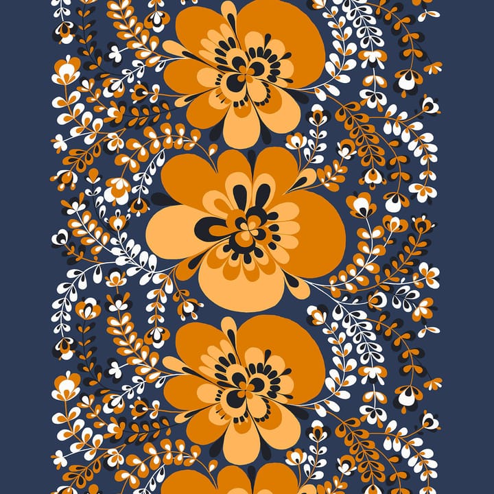 Viveka Stoff - Orange-blau - Arvidssons Textil