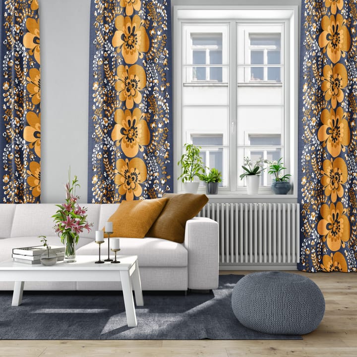 Viveka Stoff, Orange-blau Arvidssons Textil