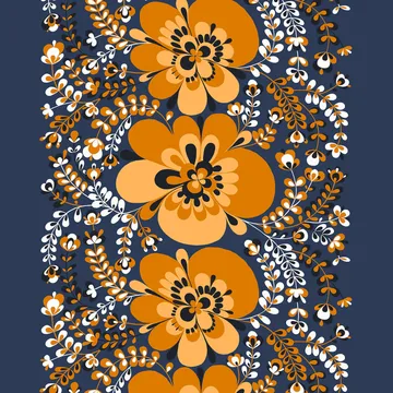 Viveka Wachstuch - Orange-blau - Arvidssons Textil
