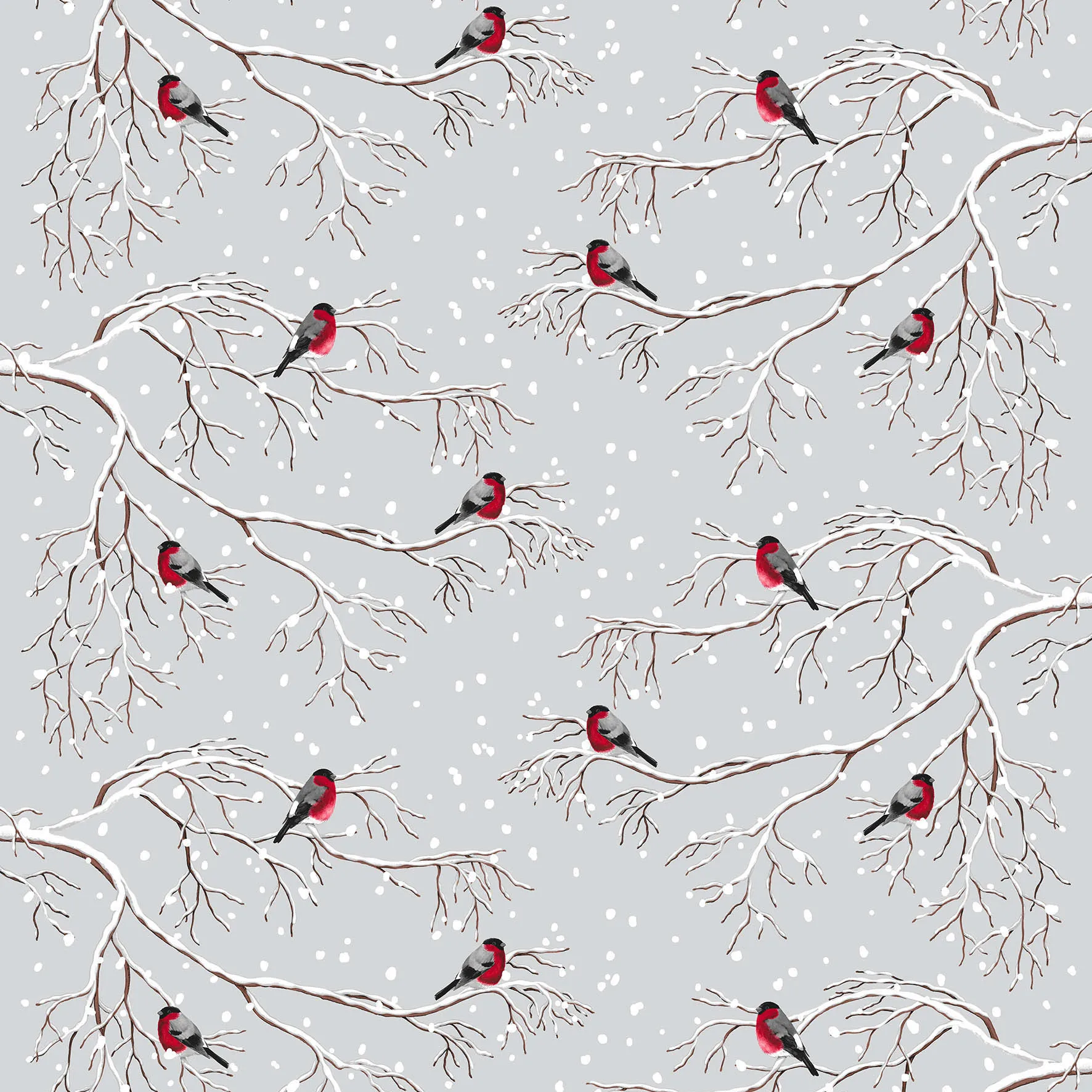 Winterland Wachstuch, Grau Arvidssons Textil