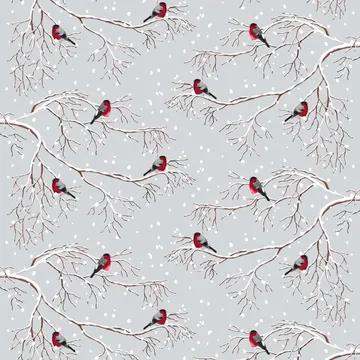 Winterland Wachstuch - Grau - Arvidssons Textil